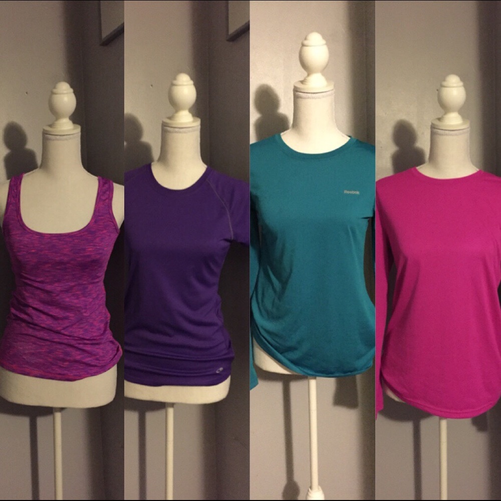 Set of four athletic tops